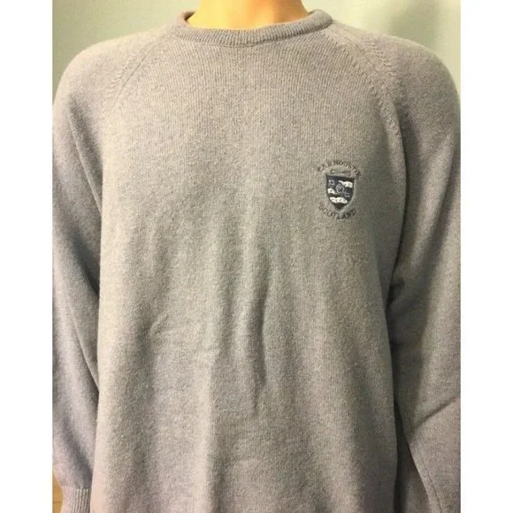 Mens Blue Lyle & Scott Simpsons Golf Shop Carnoustie Pullover Crew Sweater 2XL - Picture 6 of 12